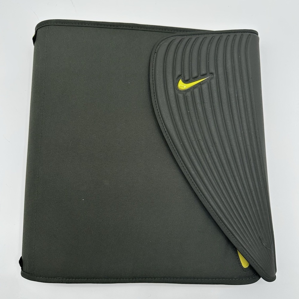 Vintage‎ Nike Trapper Keeper Folder Binder 3 Ring Mead Gray 90s W/ Folders Neon